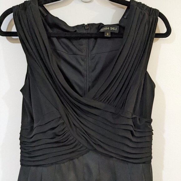 TADASHI Shoji | Black Taffeta Fit And Flare Dress - Picture 5 of 9